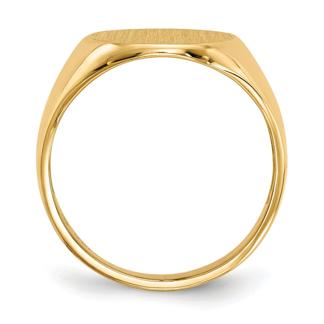 14k Yellow Gold Men's Polished Signet Ring