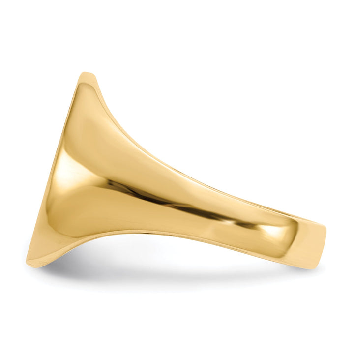 14k Yellow Gold Men's Polished Signet Ring