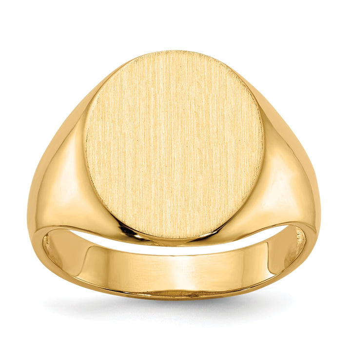 14k Yellow Gold Men's Polished Signet Ring