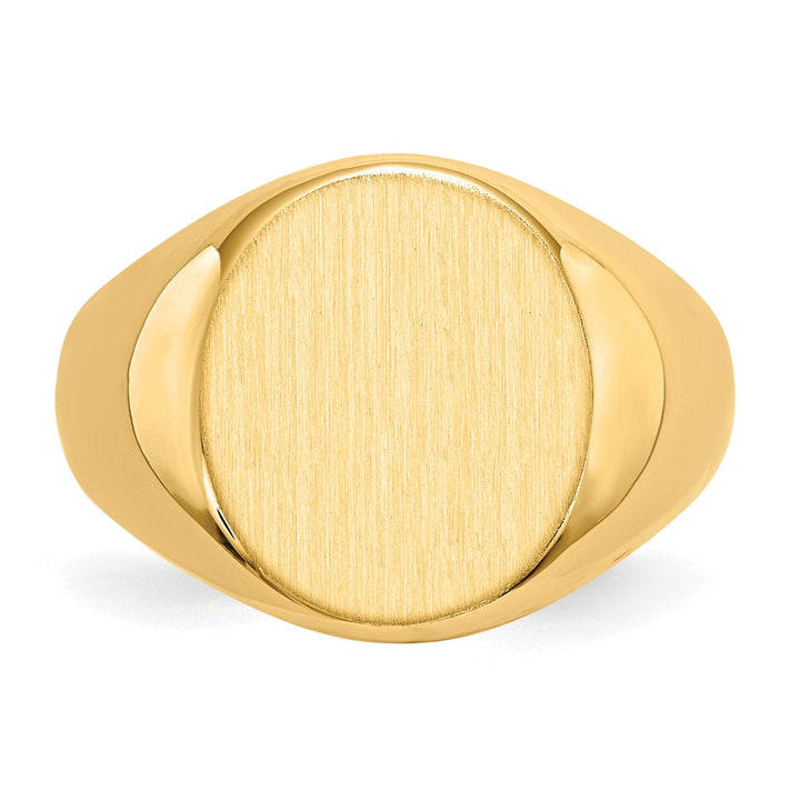 14k Yellow Gold Men's Polished Signet Ring