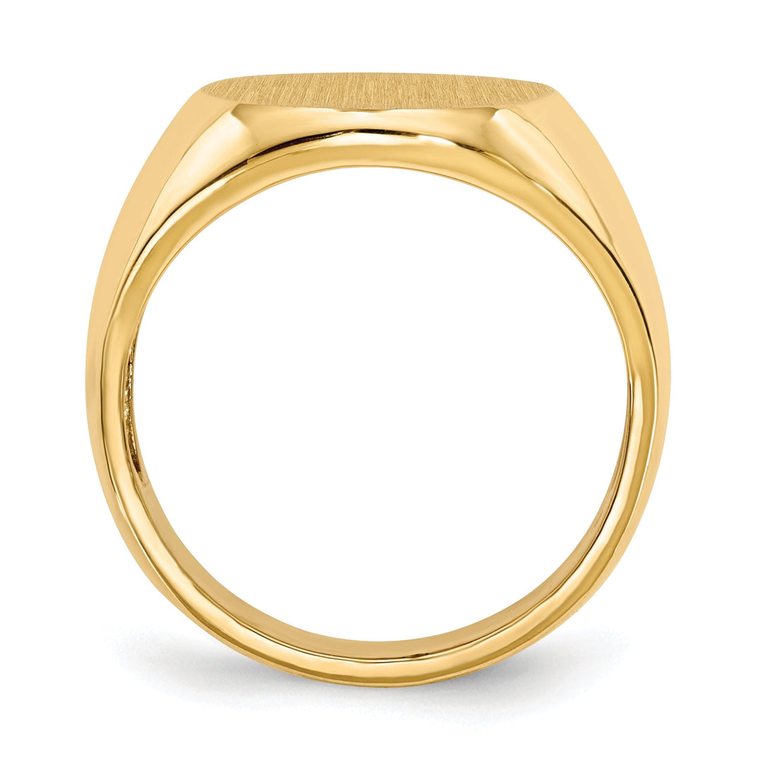 14k Yellow Gold Men's Polished Signet Ring