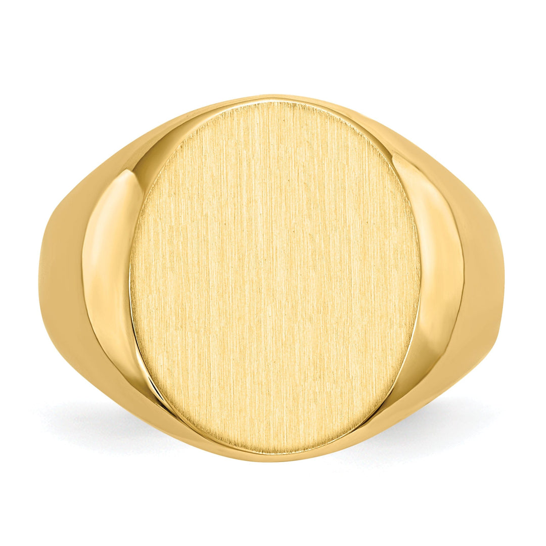 14k Yellow Gold Men's Polished Signet Ring