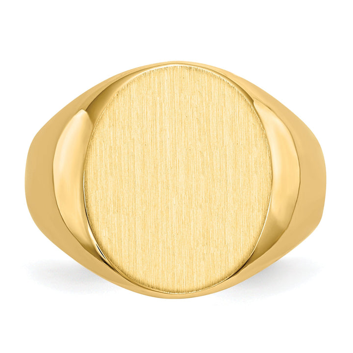 14k Yellow Gold Men's Polished Signet Ring