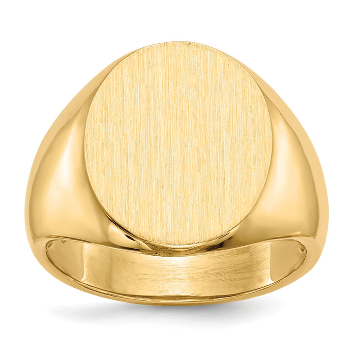 14k Yellow Gold Men's Polished Signet Ring