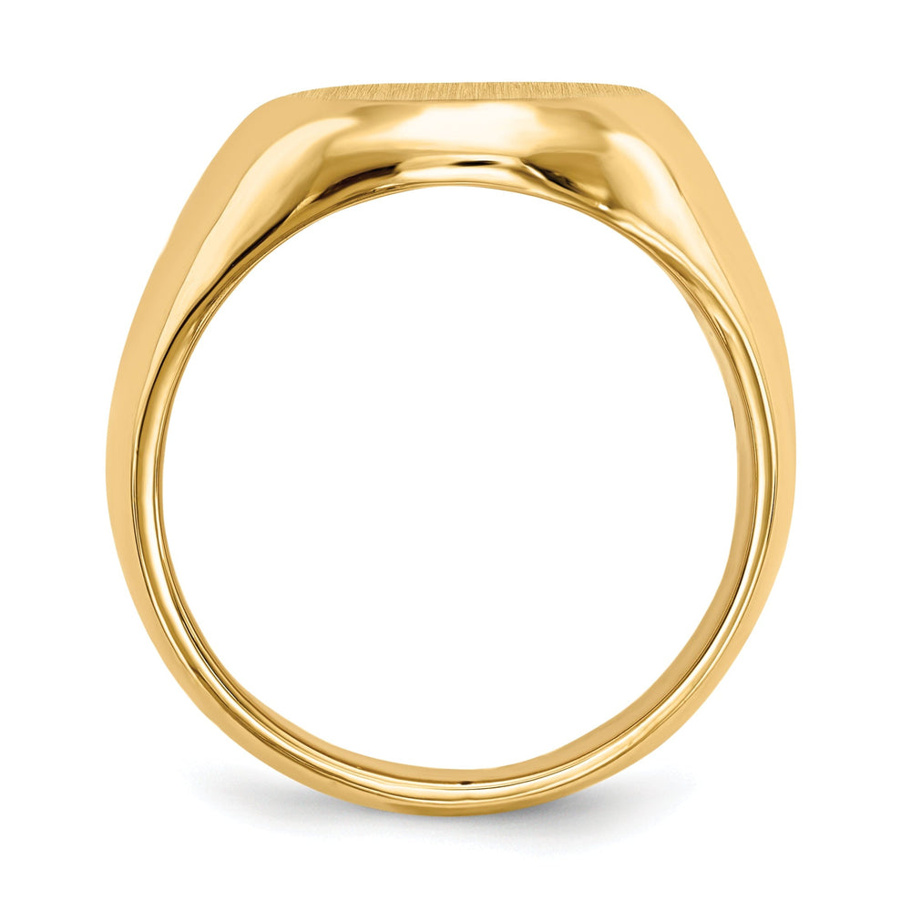 14k Yellow Gold Men's Solid Back Signet Ring