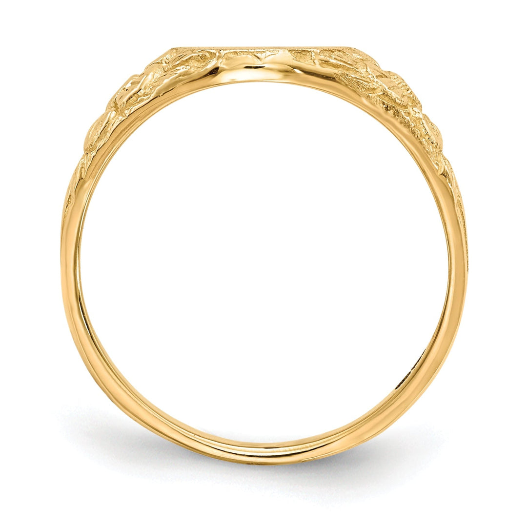 14k Yellow Gold Open Back Signet Ring