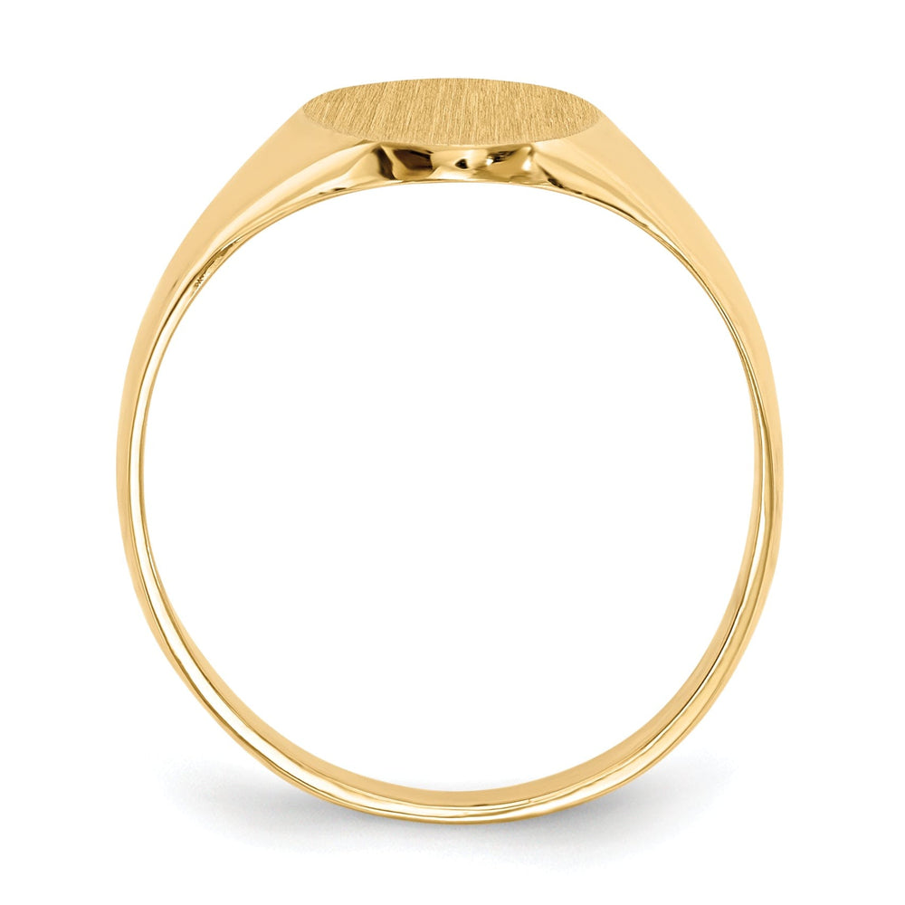 14k Yellow Gold Solid Back Signet Ring