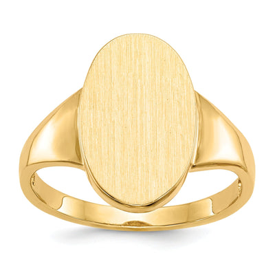 14k Yellow Gold Open Back Signet Ring at $ 240.29 only from Jewelryshopping.com