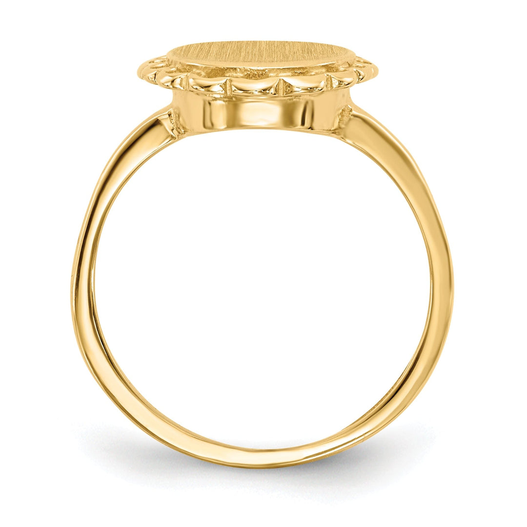 14k Yellow Gold Open Back Signet Ring