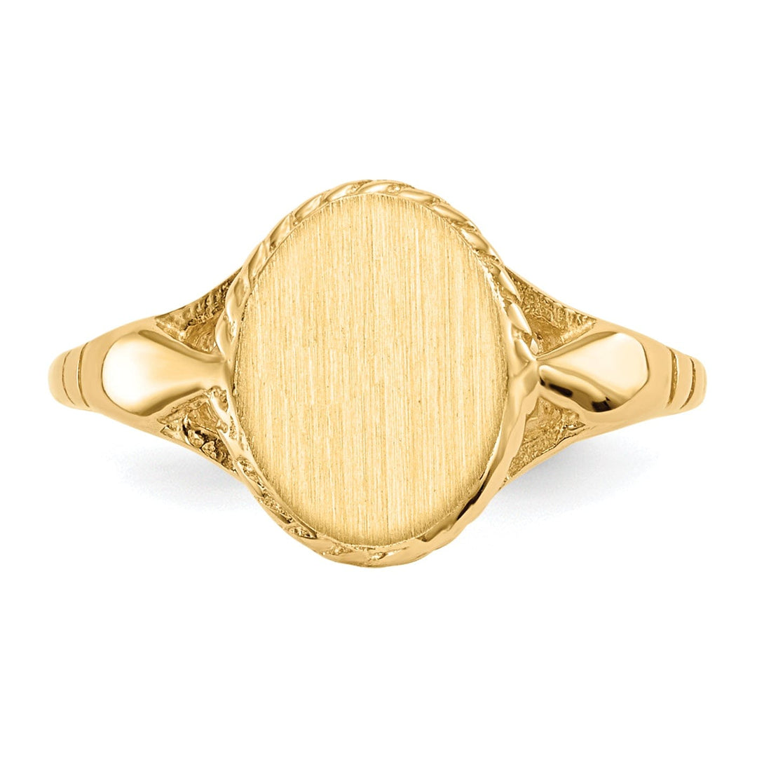 14k Yellow Gold Open Back Signet Ring