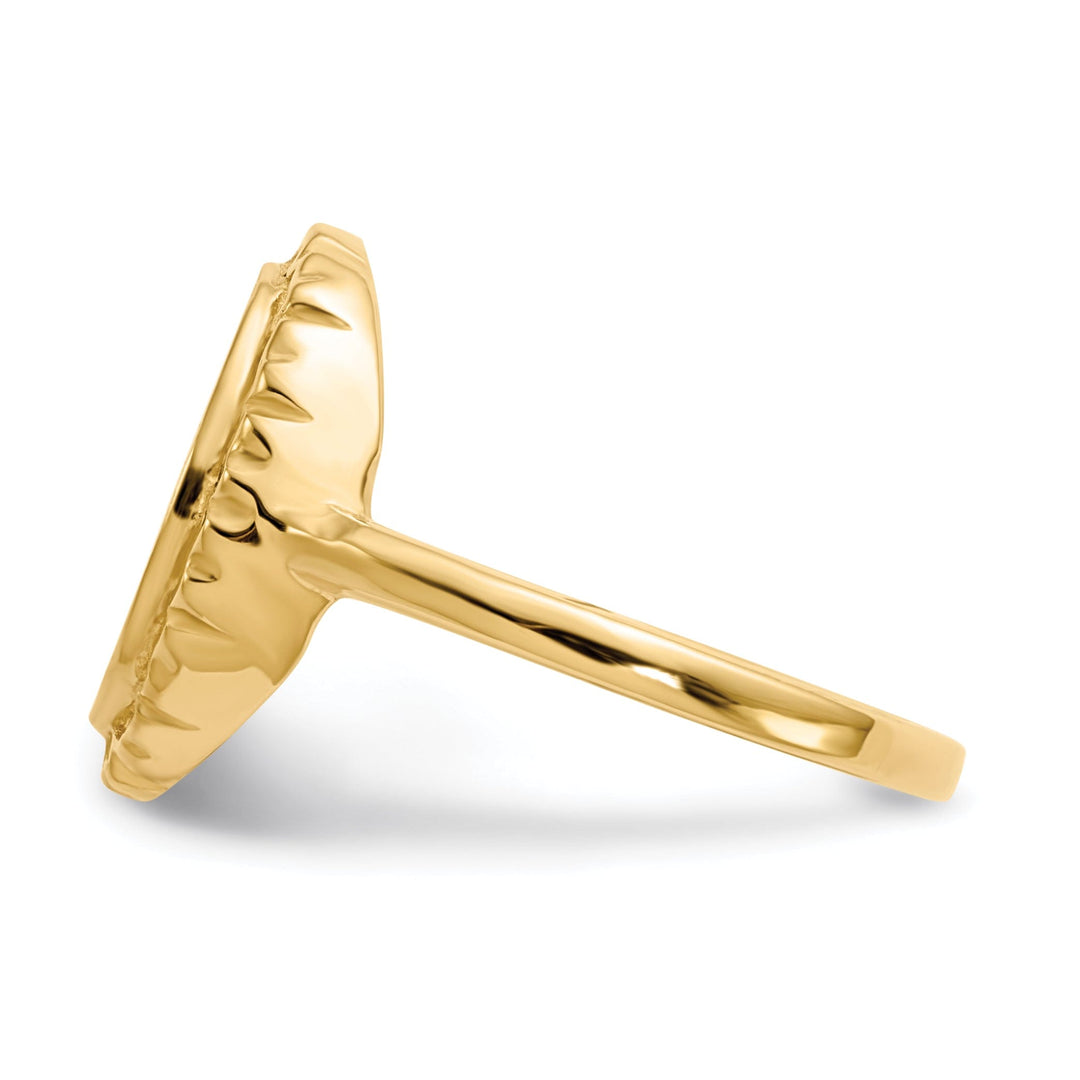 14k Yellow Gold Open Back Signet Ring