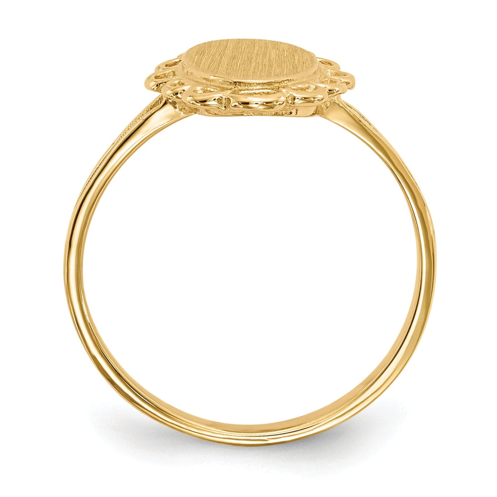 14k Yellow Gold Open Back Signet Ring