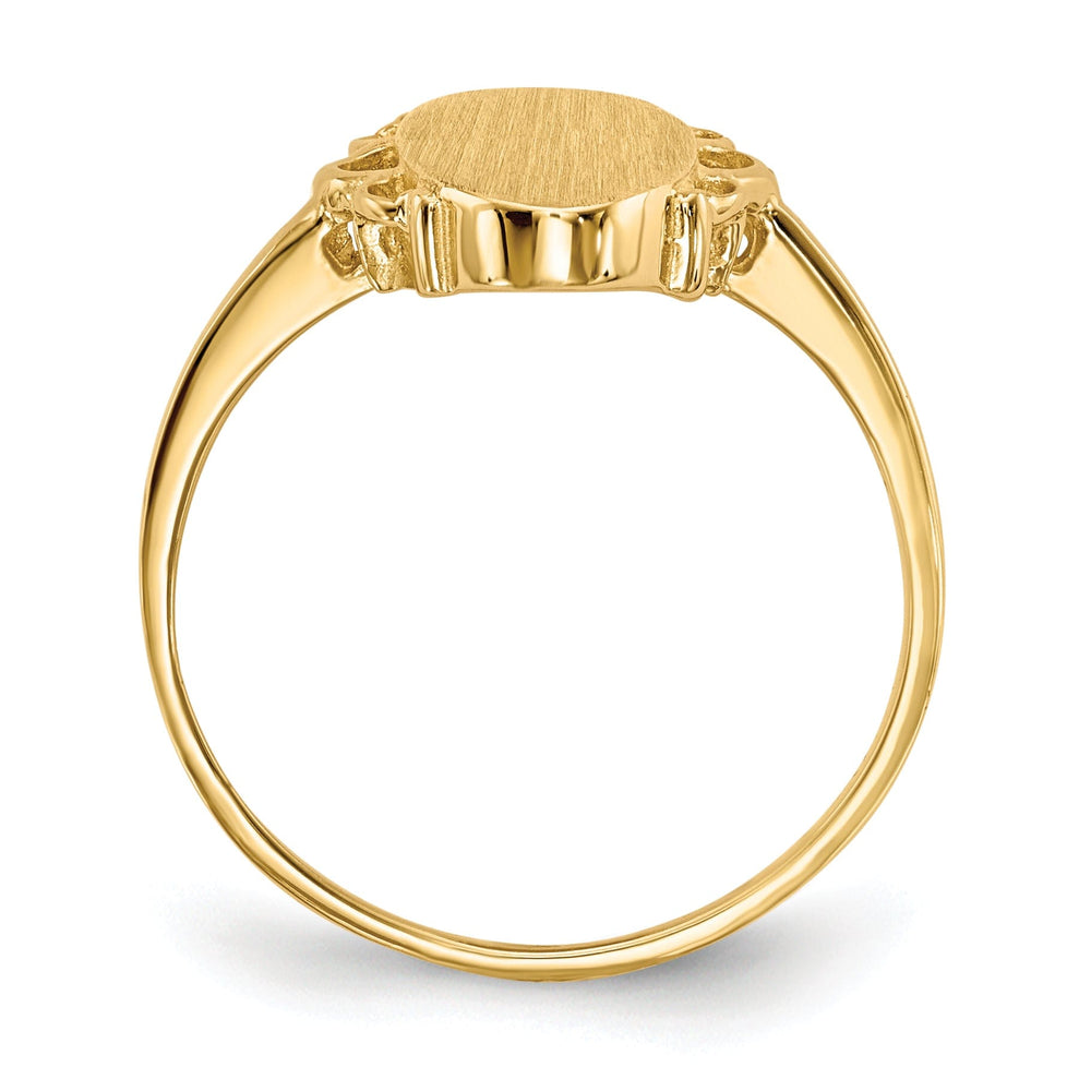 14k Yellow Gold Open Back Signet Ring