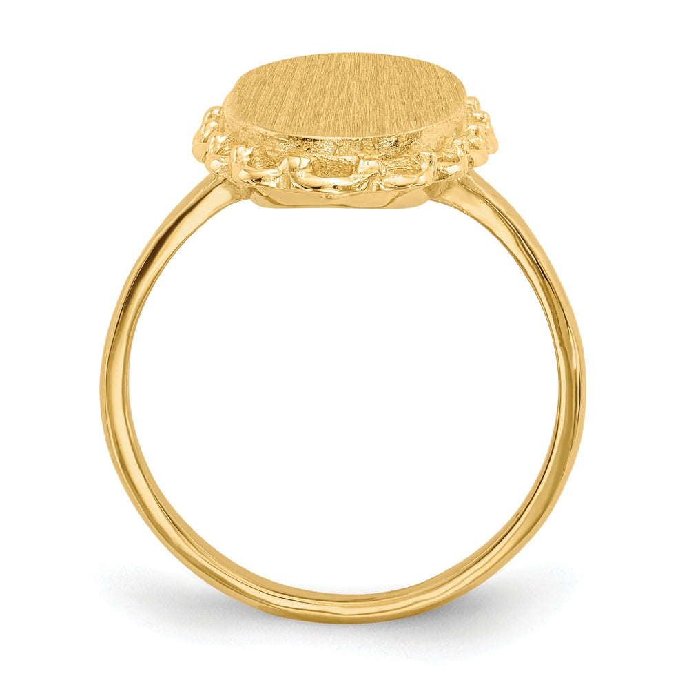 14k Yellow Gold Open Back Signet Ring