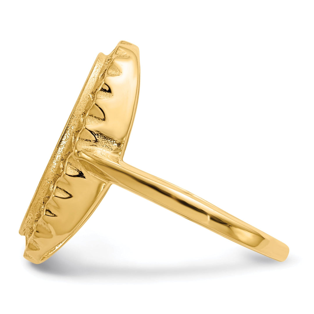 14k Yellow Gold Open Back Signet Ring