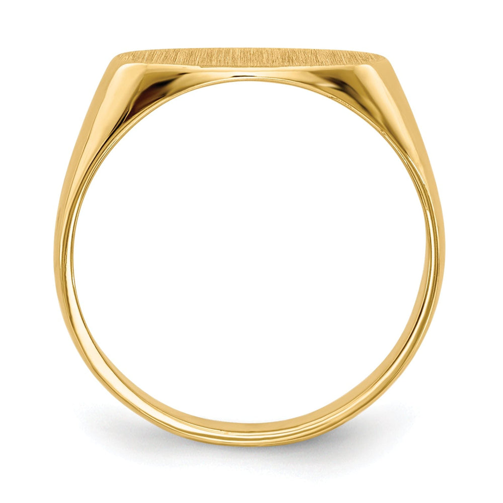 14k Yellow Gold Solid Back Signet Ring