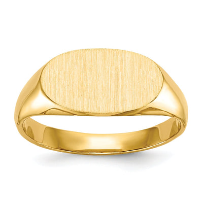 14k Yellow Gold Solid Back Signet Ring at $ 228.08 only from Jewelryshopping.com