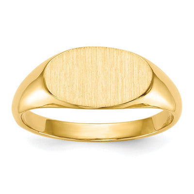 14k Yellow Gold Solid Back Signet Ring at $ 266.77 only from Jewelryshopping.com
