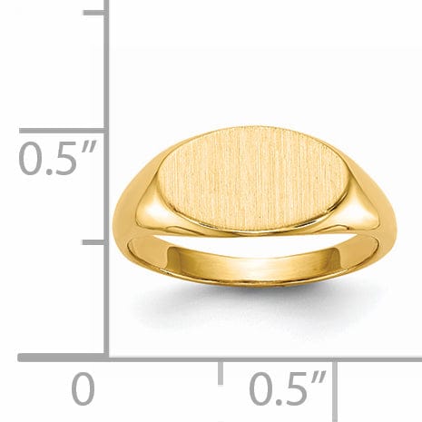 14k Yellow Gold Open Back Signet Ring