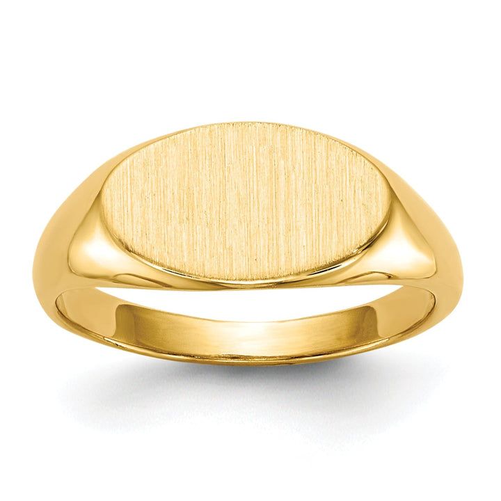 14k Yellow Gold Open Back Signet Ring