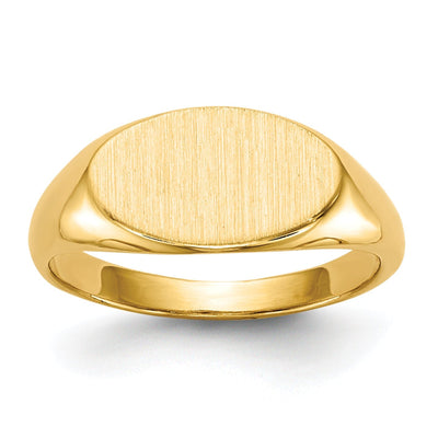 14k Yellow Gold Open Back Signet Ring at $ 197.53 only from Jewelryshopping.com