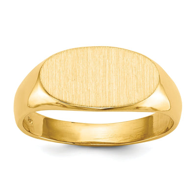 14k Yellow Gold Open Back Signet Ring at $ 229.08 only from Jewelryshopping.com