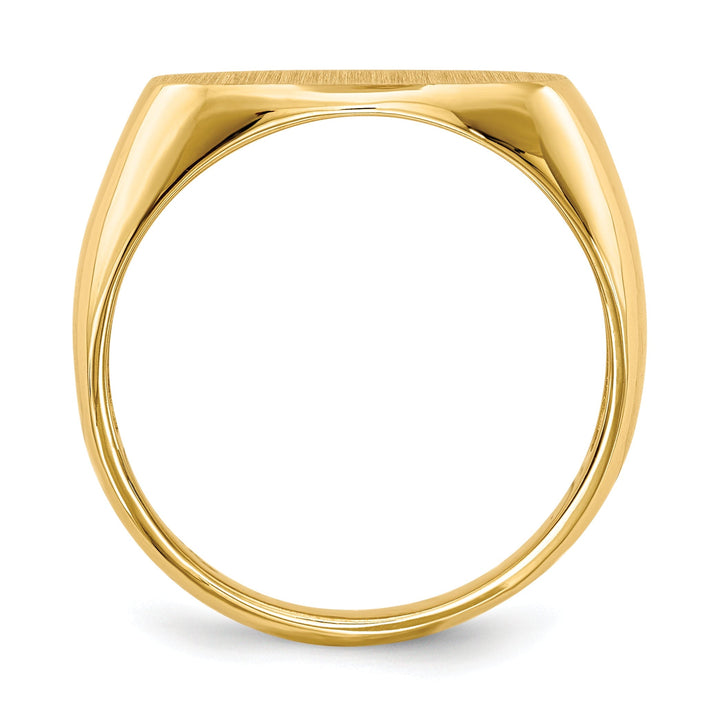 14k Yellow Gold Men's Open Back Signet Ring