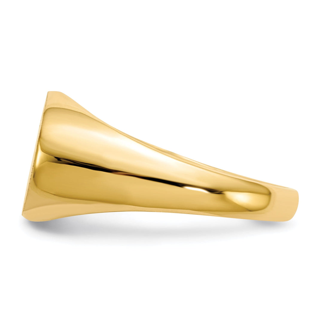 14k Yellow Gold Men's Open Back Signet Ring