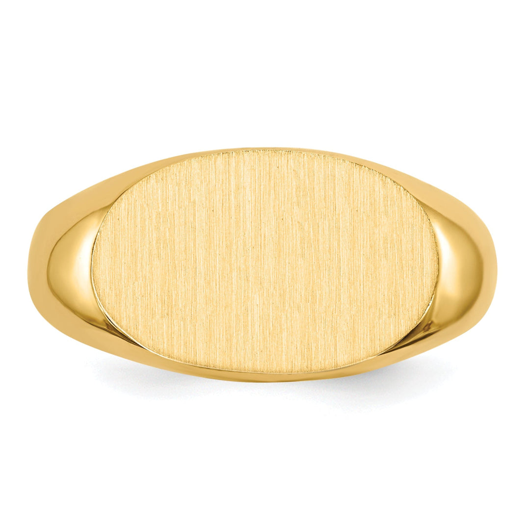 14k Yellow Gold Men's Open Back Signet Ring