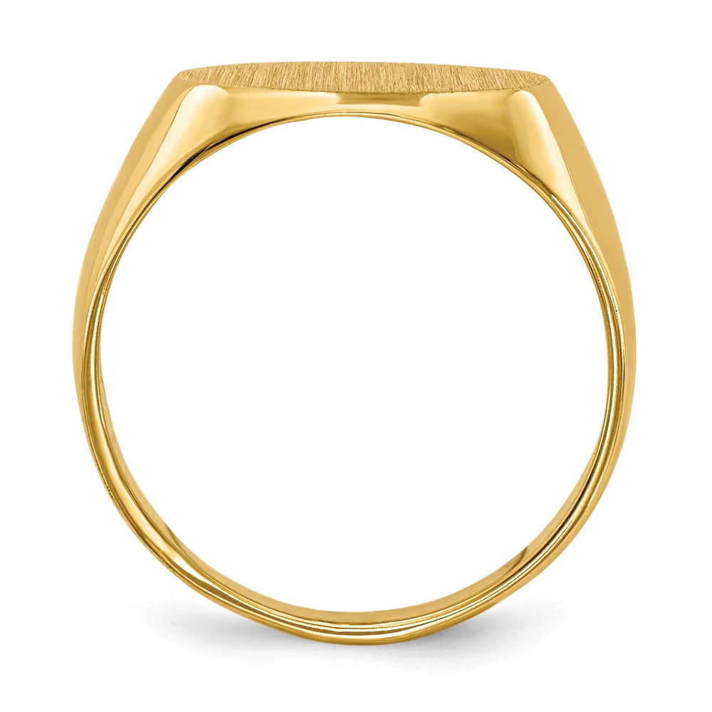 14k Yellow Gold Solid Back Signet Ring