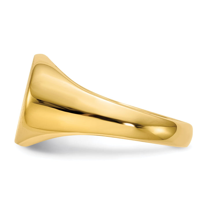 14k Yellow Gold Men's Solid Back Signet Ring