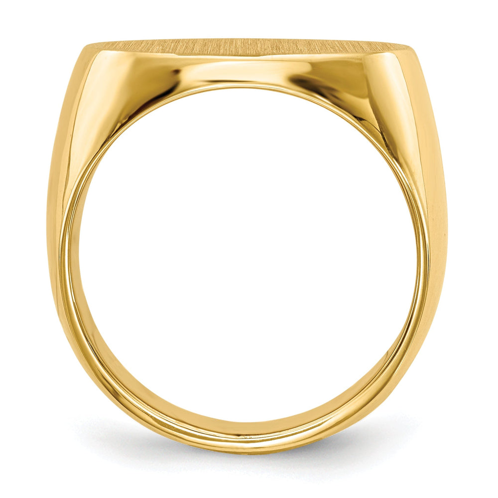 14k Yellow Gold Men's Solid Back Signet Ring