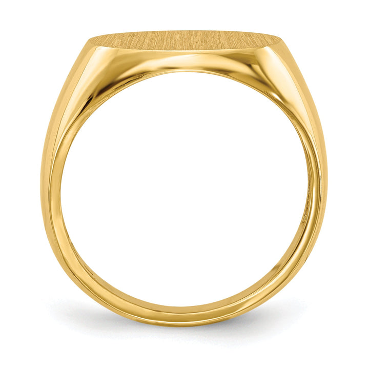 14k Yellow Gold Men's Open Back Signet Ring