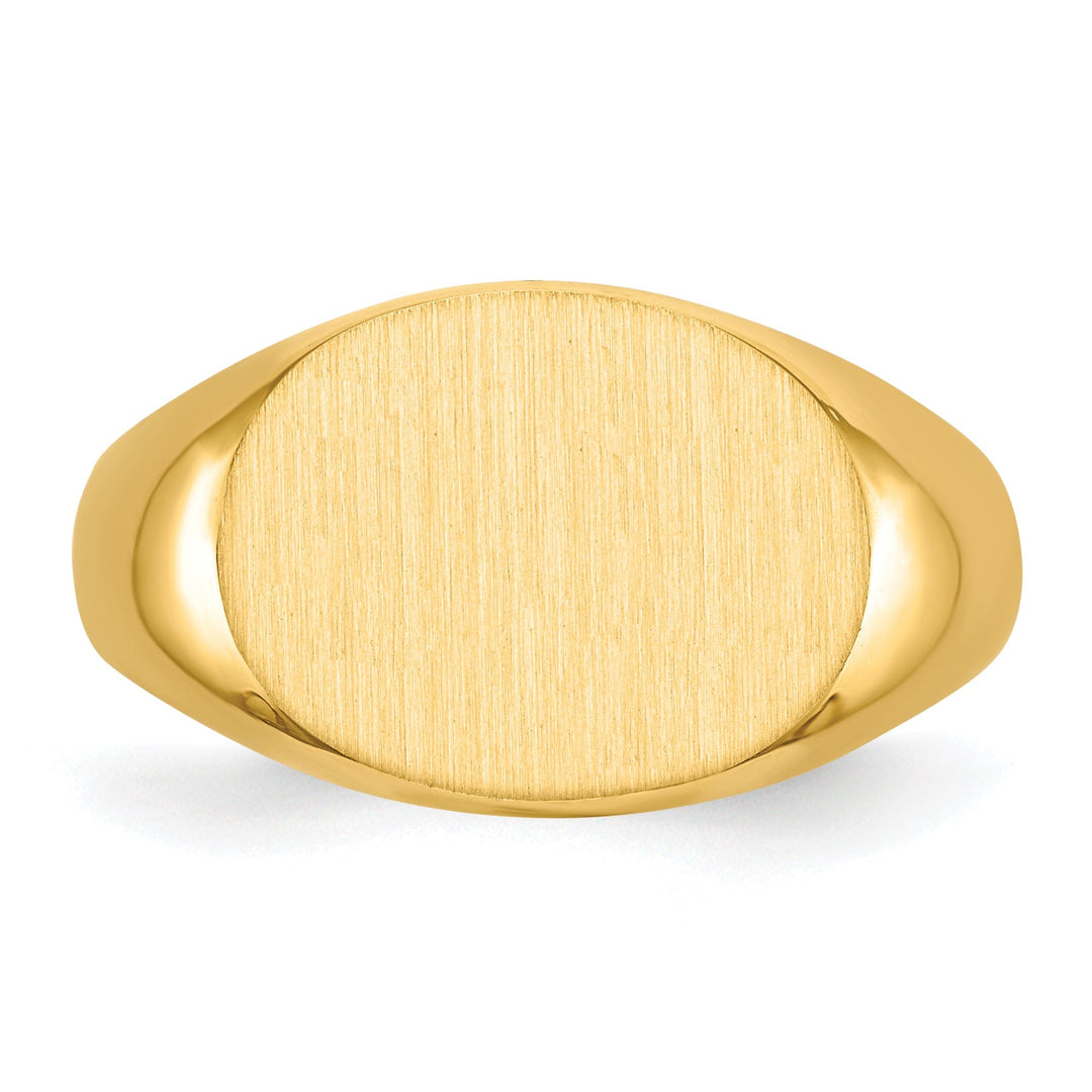 14k Yellow Gold Men's Open Back Signet Ring