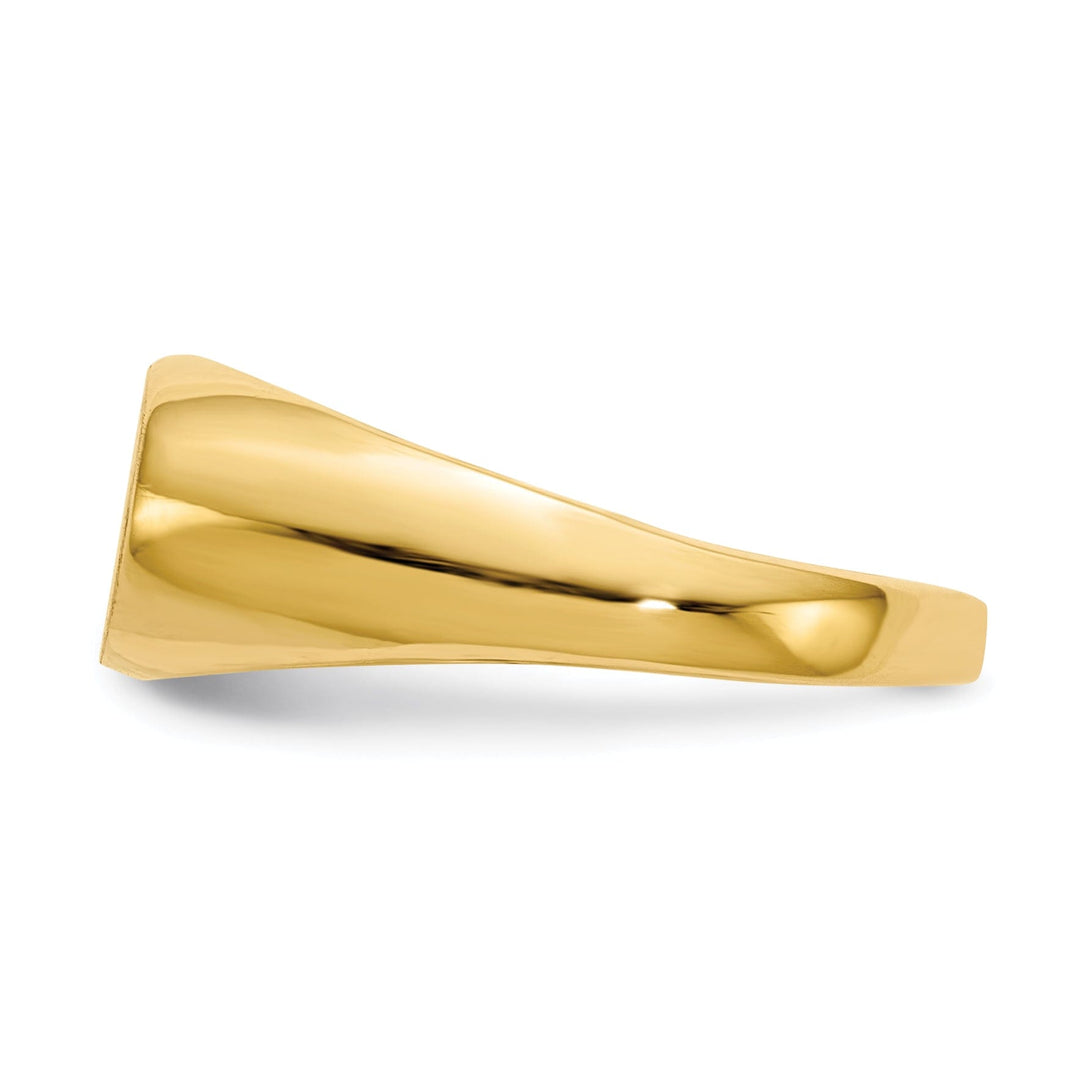 14k Yellow Gold Diamond Signet Ring