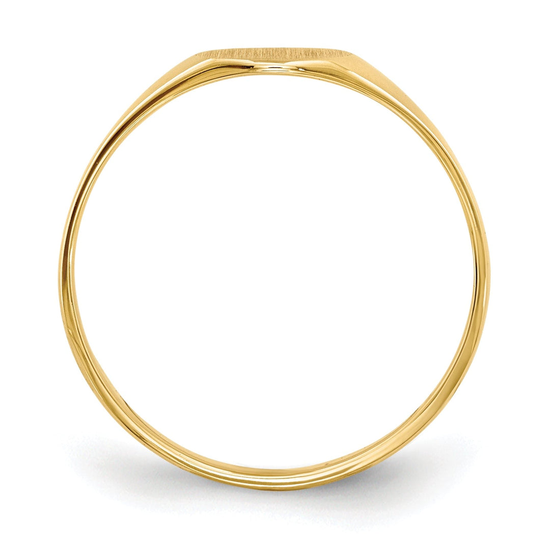 14k Yellow Gold Solid Back Signet Ring