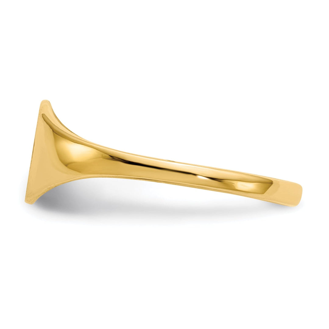 14k Yellow Gold Solid Back Signet Ring