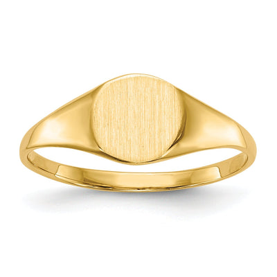 14k Yellow Gold Solid Back Signet Ring at $ 133.38 only from Jewelryshopping.com