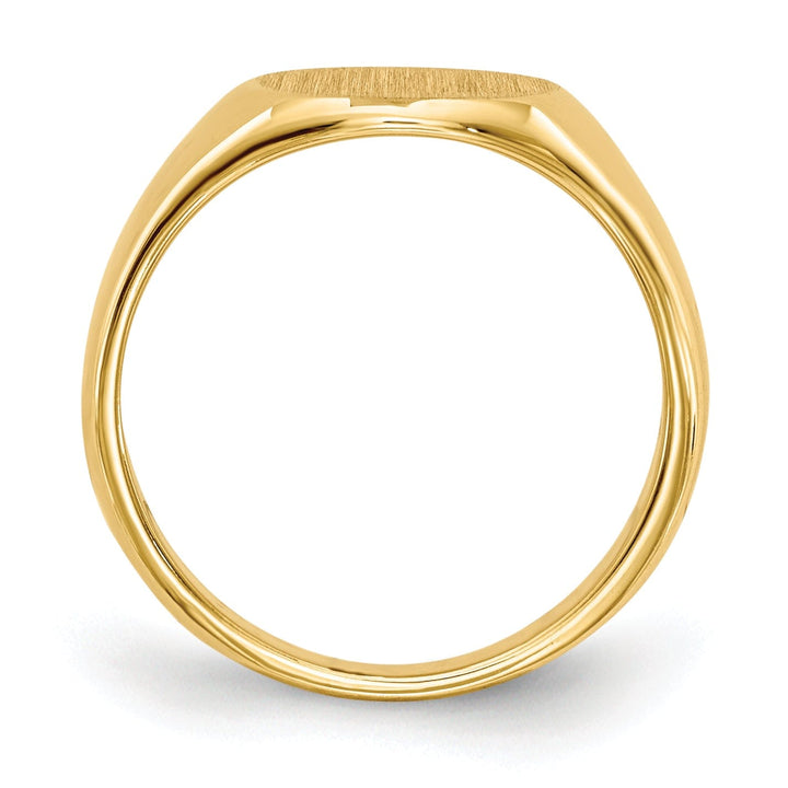 14k Yellow Gold Solid Back Signet Ring