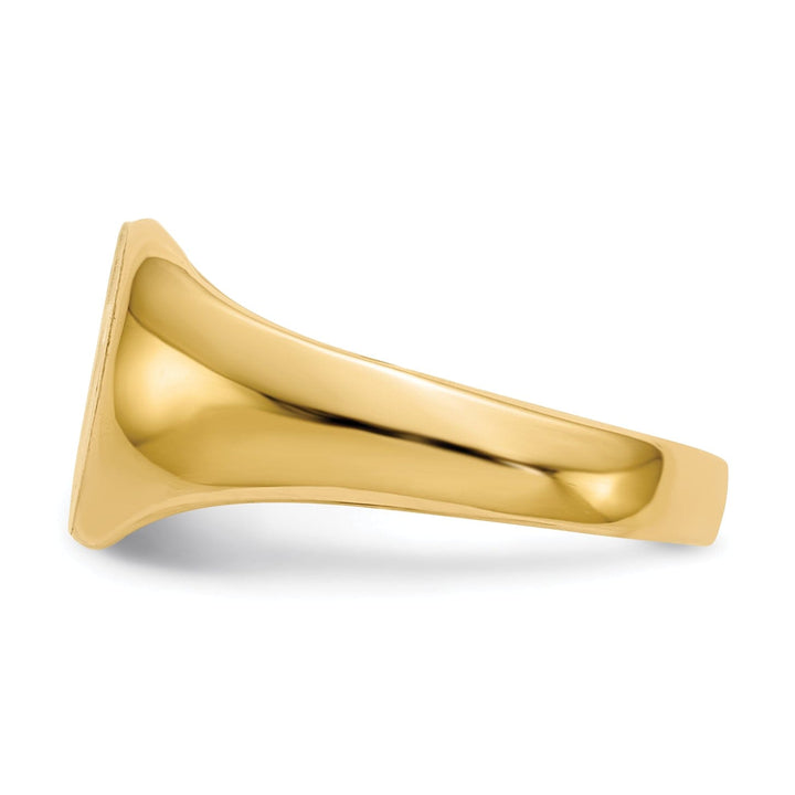 14k Yellow Gold Solid Back Signet Ring