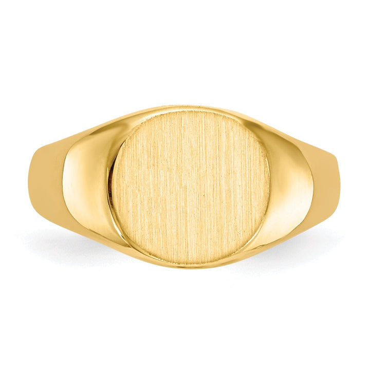 14k Yellow Gold Solid Back Signet Ring