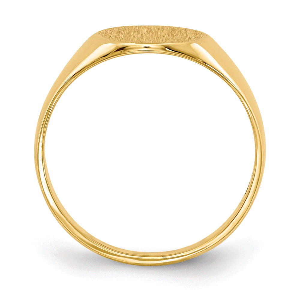 14k Yellow Gold Solid Back Signet Ring