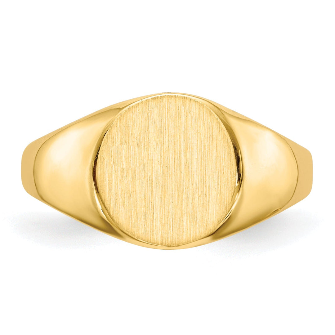 14k Yellow Gold Solid Back Signet Ring
