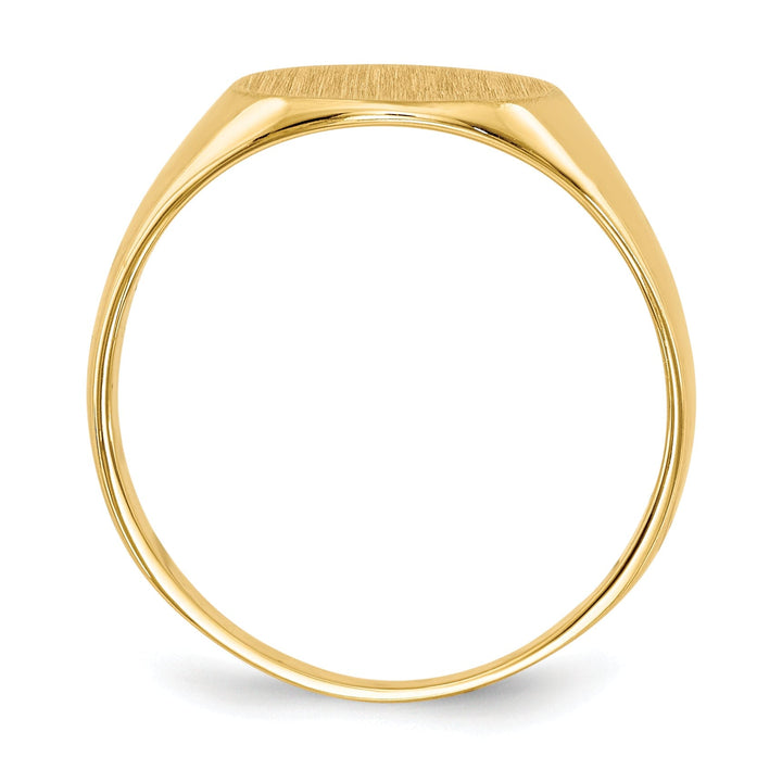 14k Yellow Gold Solid Back Signet Ring