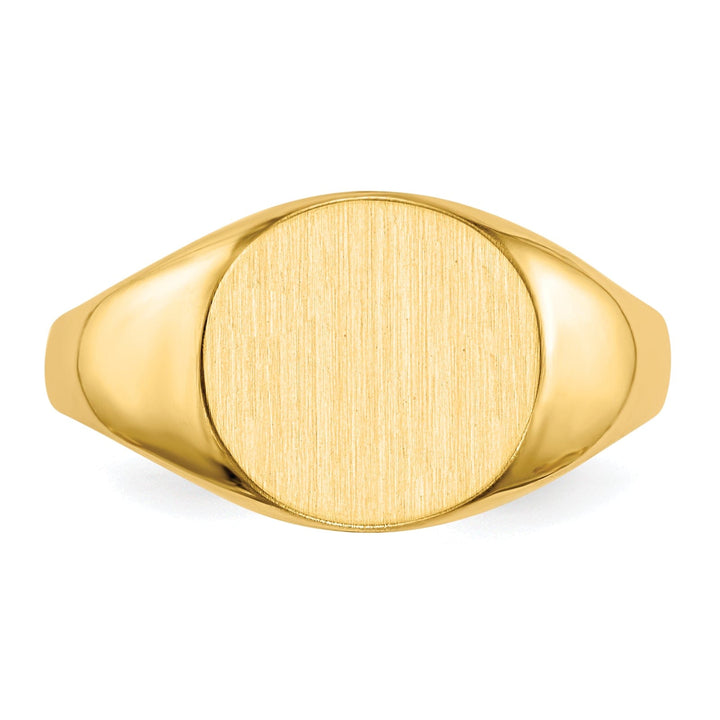 14k Yellow Gold Solid Back Signet Ring