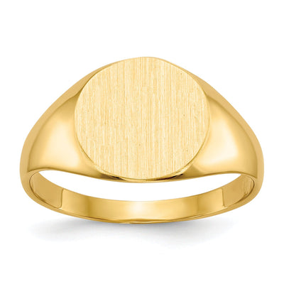 14k Yellow Gold Solid Back Signet Ring at $ 276.95 only from Jewelryshopping.com