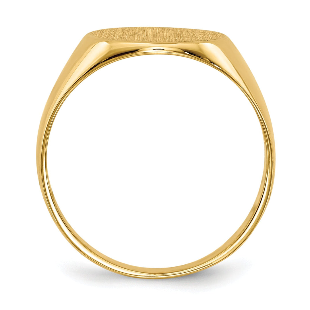 14k Yellow Gold Solid Back Signet Ring