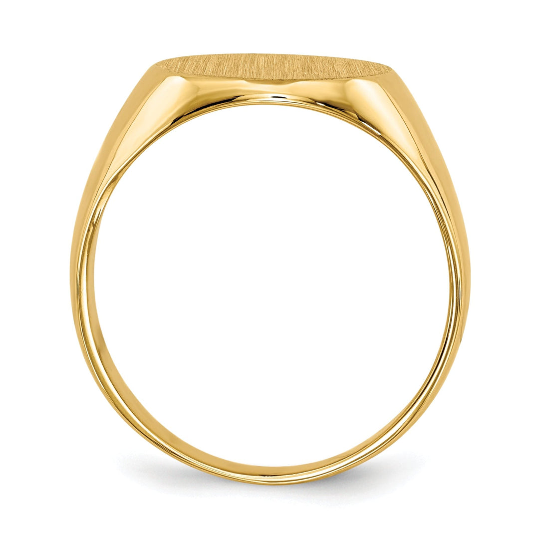 14k Yellow Gold Solid Back Signet Ring