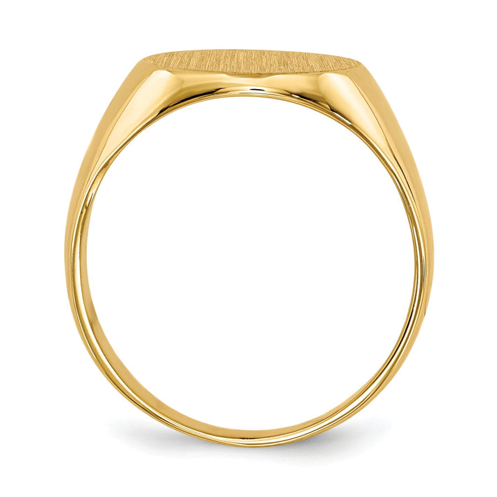 14k Yellow Gold Solid Back Signet Ring