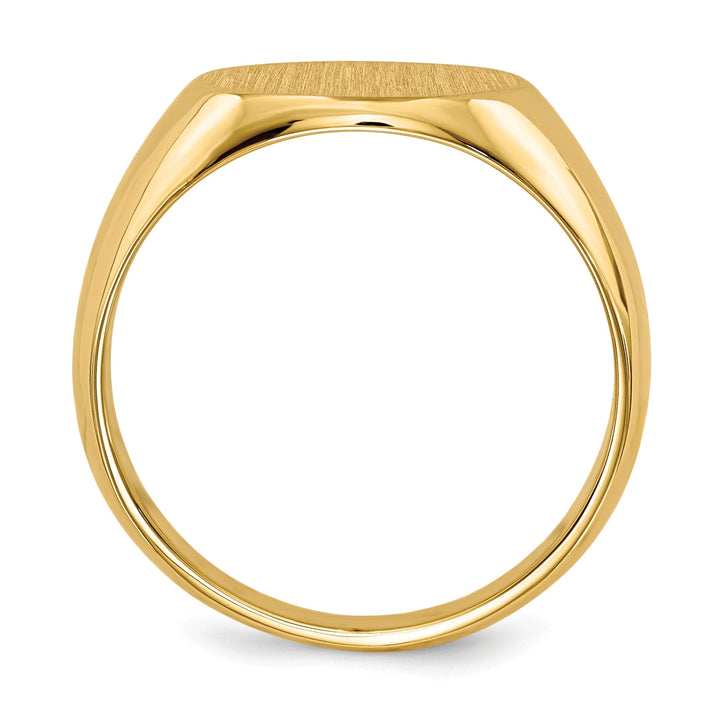 14k Yellow Gold Men's Solid Back Signet Ring